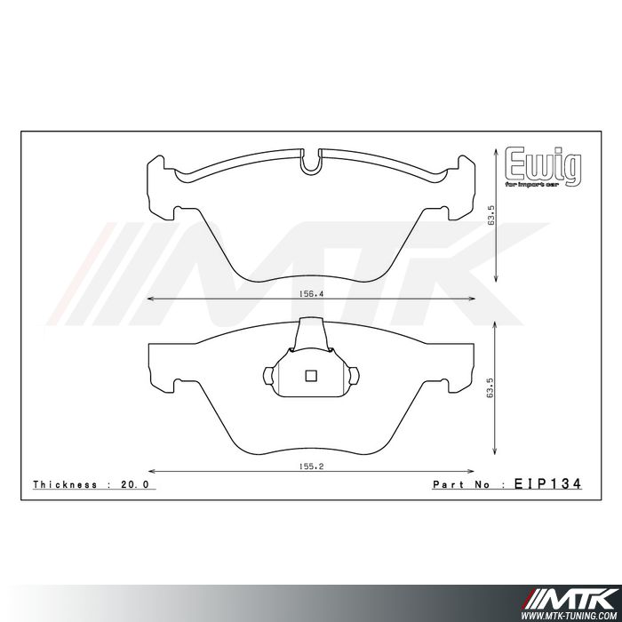 Plaquettes Endless ME20 EIP134 pour BMW Serie 3 E9X